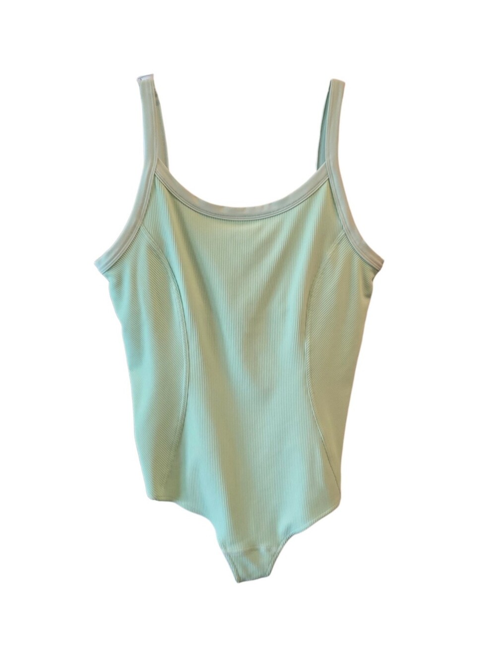 💜 LULULEMON Ribbed Yoga Bodysuit Green 12